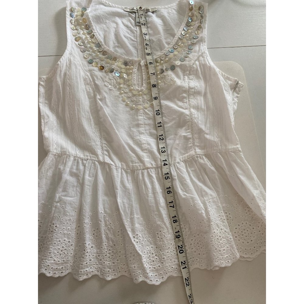 America Rag 100% cotton peplum top size small - Picture 5 of 10